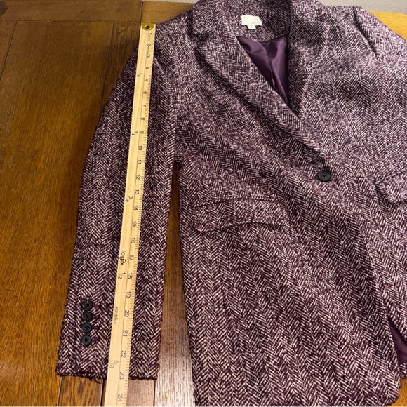 LOFT Purple Herringbone Blazer - Picture 4 of 7